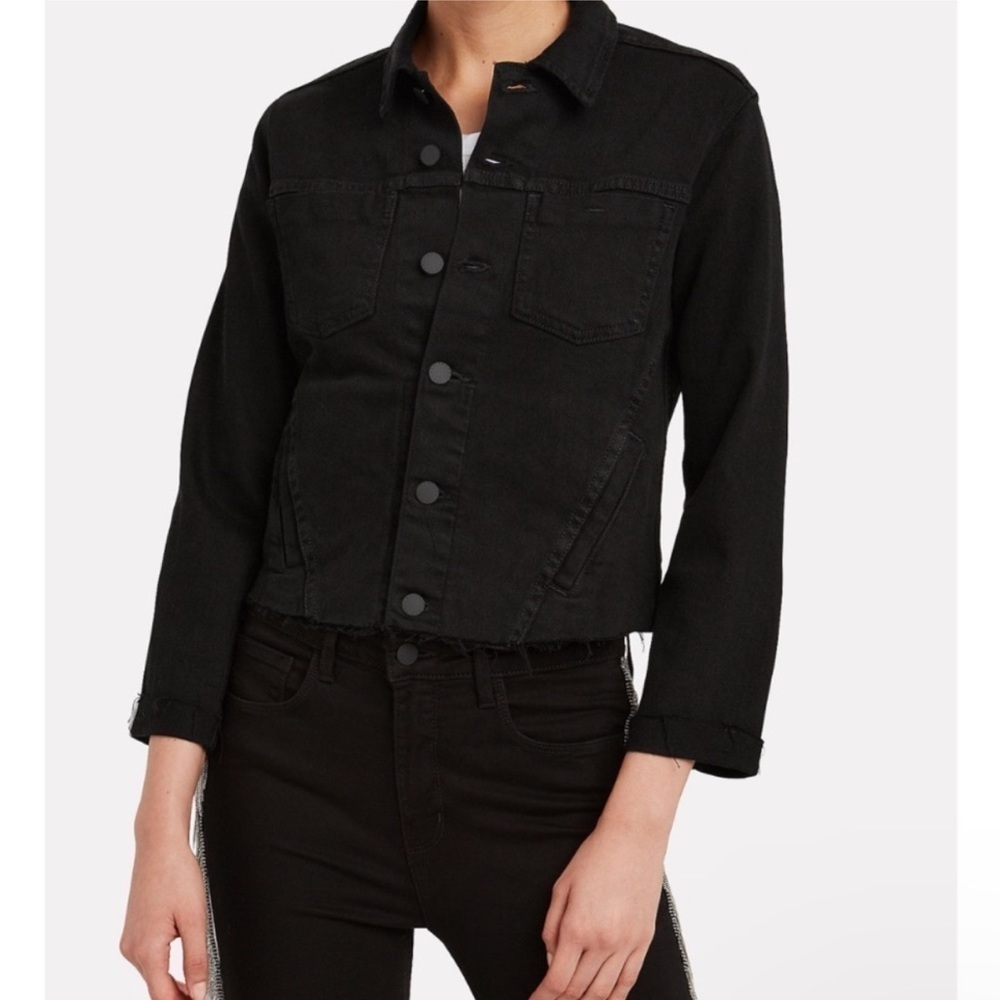 L’agence Janelle Cropped Black Jacket - Picture 2 of 14